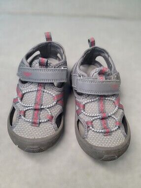Oshkosh B'Gosh Abe Play Sandals Toddler Boys Gray Red Closed Toe Size 9